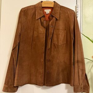 Ann Taylor Tan Leather Jacket